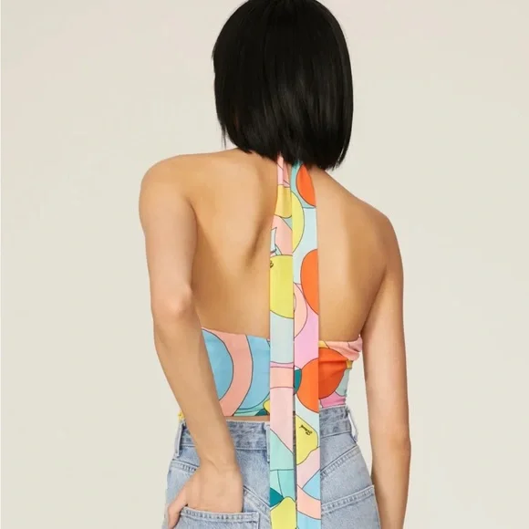 Staud Citrus Crisscross Halter Top - Picture 3 of 5